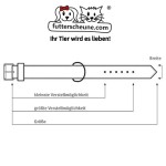 KARLIE Halsband Buffalo Oriental Leder Ziernieten 50cm Braun / Natur für Hunde
