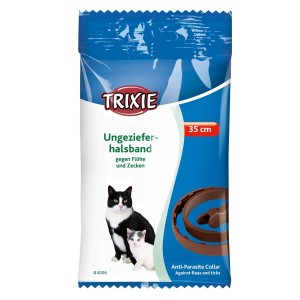 TRIXIE Halsband natürliches Ungeziefer-Halsband 35 cm braun für Katzen