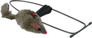 TRIXIE Spielzeug Plüschmaus für Türrahmen 8 cm/190 cm für Katzen