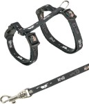 TRIXIE Geschirr mit Leine JUNIOR Nylon 21-34 cm/8 mm 1,20m sortiert für Kätzchen