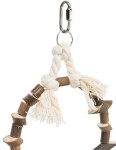 TRIXIE Spielzeug Natural Living Bogenschaukel Rindenholz...