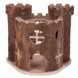 TRIXIE Holzburg Natural Living Spielburg Matti 19 x 14 x 15cm für Kleintiere