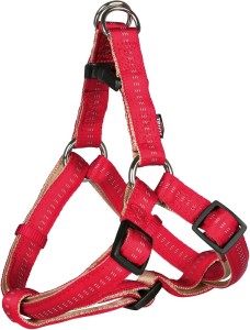 TRIXIE Hundegeschirr Softline Elegance XL 80-100 cm/25 mm rot/beige