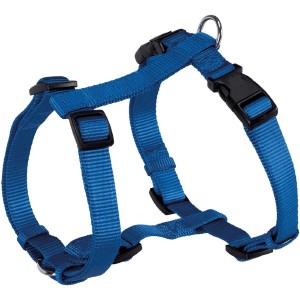 TRIXIE Geschirr PREMIUM H-GESCHIRR XS-S 30-40cm Gurt 10mm Farbe blau für Hunde