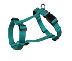 TRIXIE Geschirr PREMIUM H-GESCHIRR L-XL 75-100cm Gurt 25mm aquamarin für Hunde