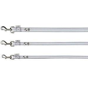 TRIXIE Leine Softline Dog Prince L-XL 1,00 m/25 mm grau/weiß für Hunde