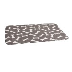 KARLIE FLAMINGO Decke FLEECEDECKE grau mit Knochenmotiv...
