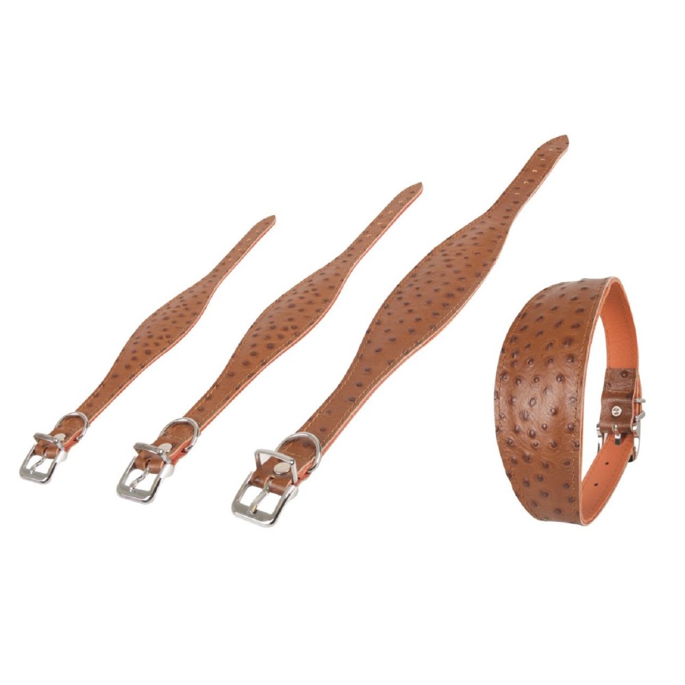 KARLIE Halsband VENTUS Strauenlederoptik Braun Cognac unterlegt fr ,  49,99