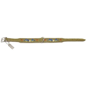 KARLIE Hundehalsband FILZHALSBAND ENZIAN BY HEINO grün 35cm 24mm