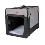 KARLIE Transportbox SMART TOP PLUS schwarz-grau für Hunde