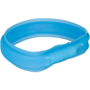 TRIXIE Halsband FLASH LEUCHTBAND USB L-XL 70cm/30mm blau extra breit für Hunde
