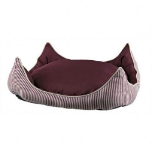 TRIXIE Liegebett BETT WILSON 51 x 51 cm bordeaux/creme für Hunde und Katzen